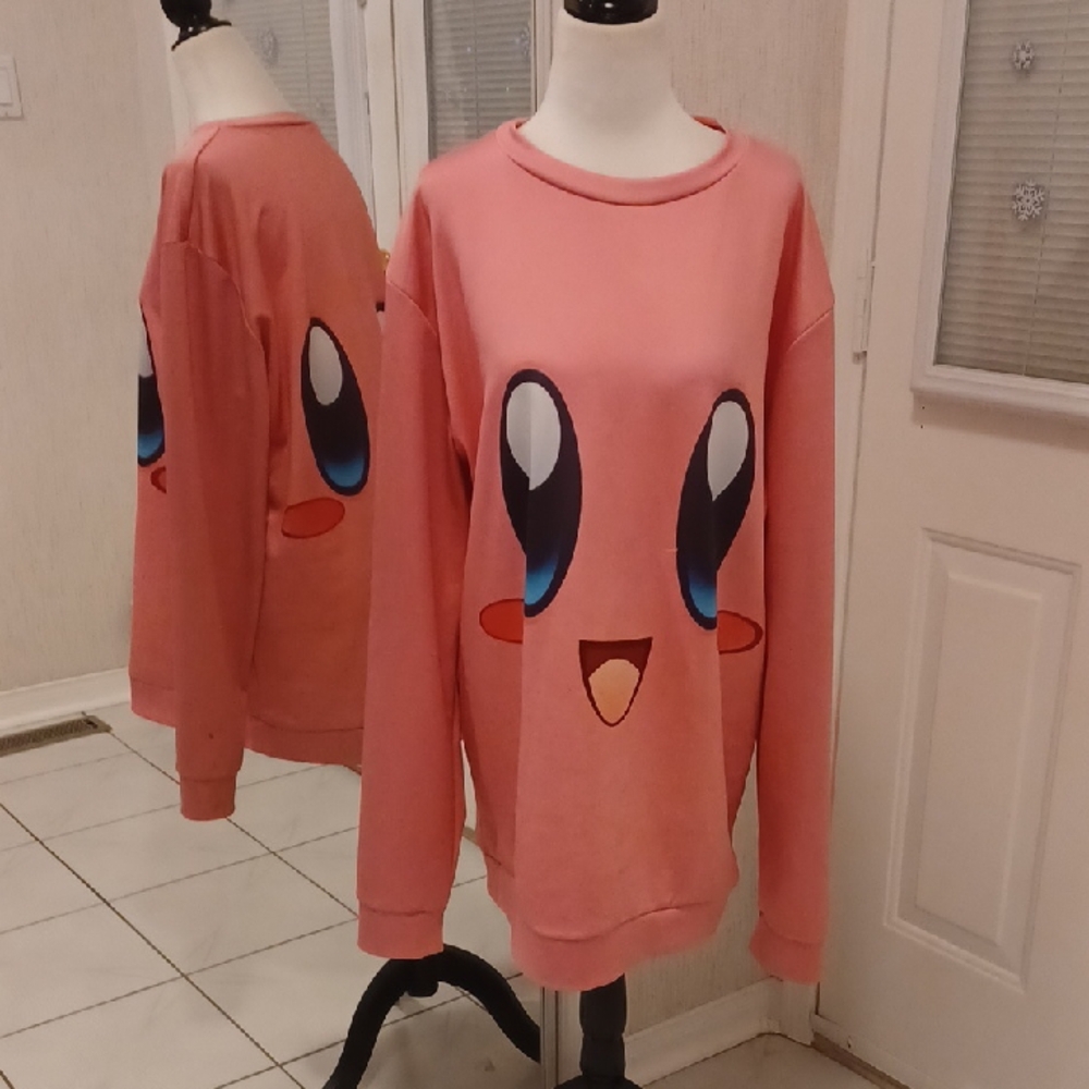 4/$80 Pink Kirby Long Sweatshirt - Size 2XL (US16)